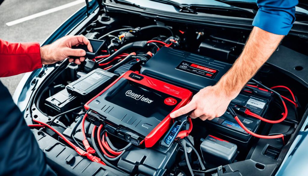 Autobatterie Starthilfe